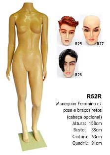 Manequim feminino corpo inteiro R52R Manequim feminino corpo inteiro R52R