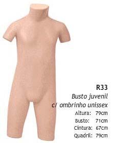 Manequim infantil busto R33 Manequim infantil busto R33