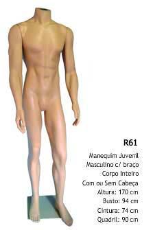 Manequim Masculino corpo inteiro R61 Manequim Masculino corpo inteiro R61